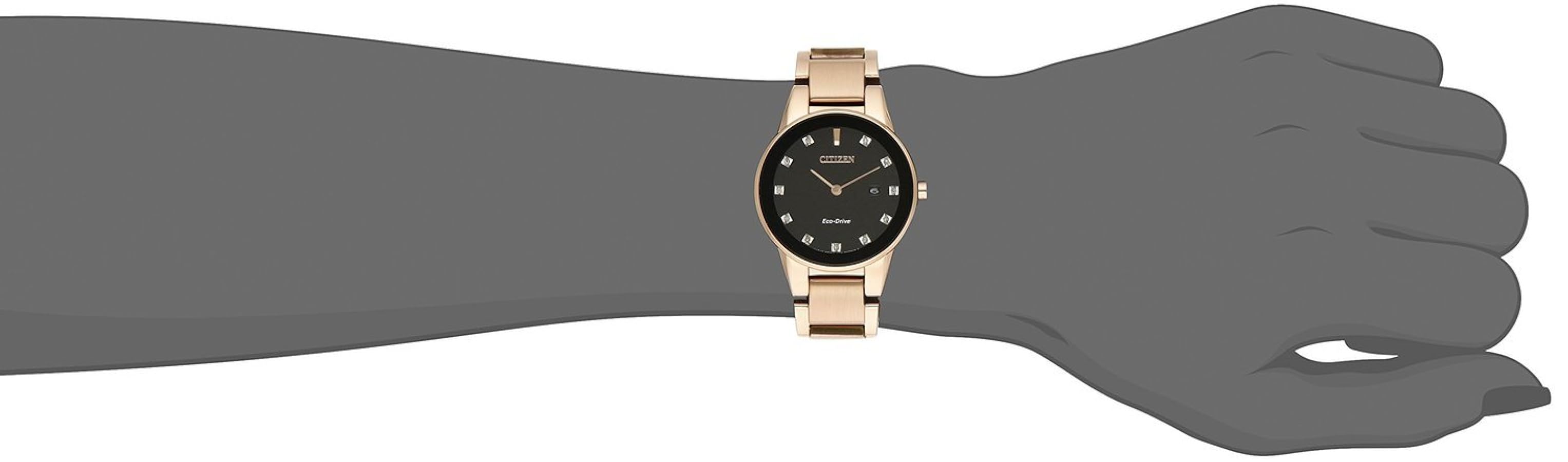未使用 Citizen Eco-Drive GA1058-59Q Gold Women's Rose Gold Citizen Eco-Drive Axiom Diamond Watch